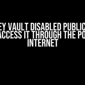 Azure Key Vault Disabled Public Access: How to Access it Through the Portal via Internet